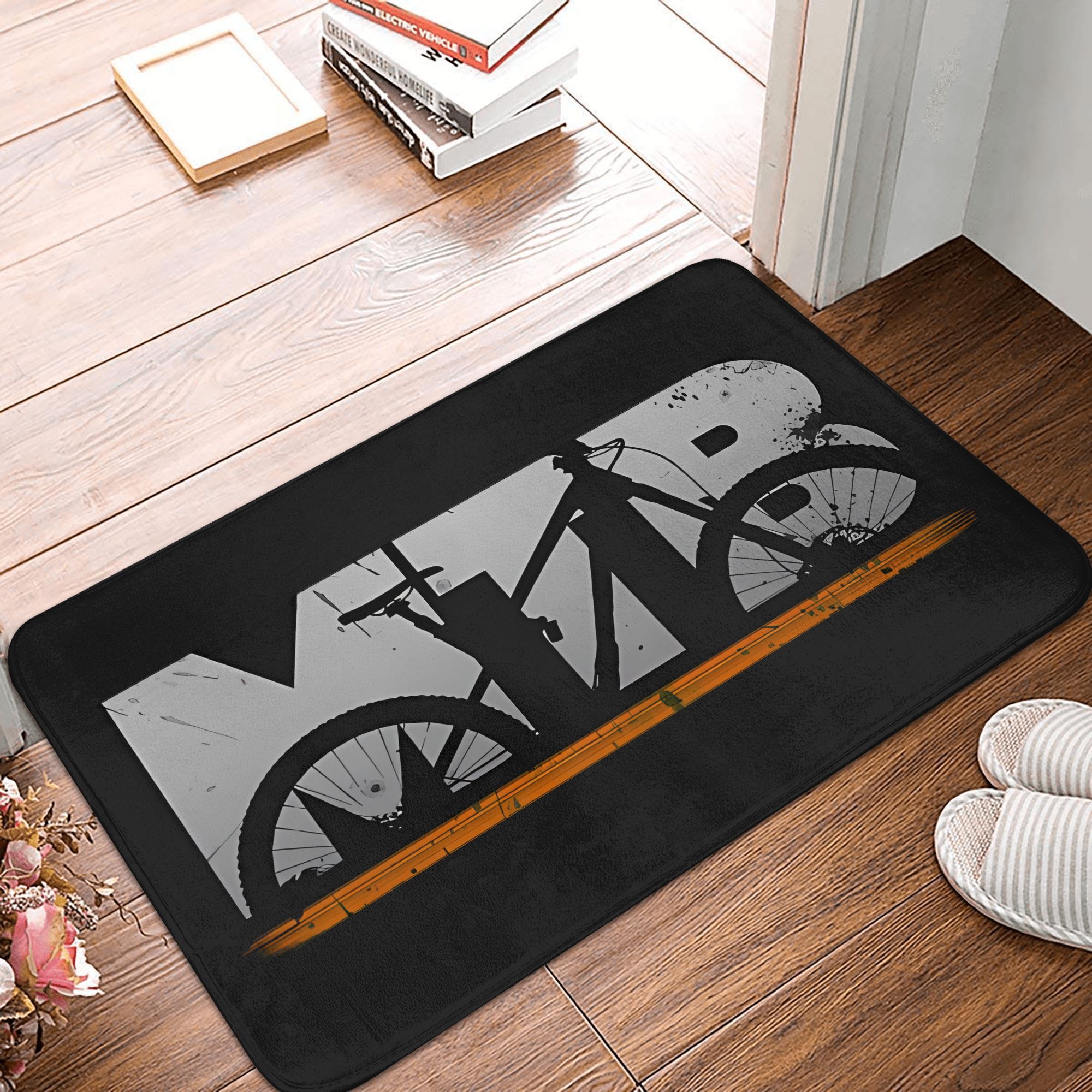 Mountain Biking Holidays - 1pc Flannel Doormat, Outdoor Indoor Door