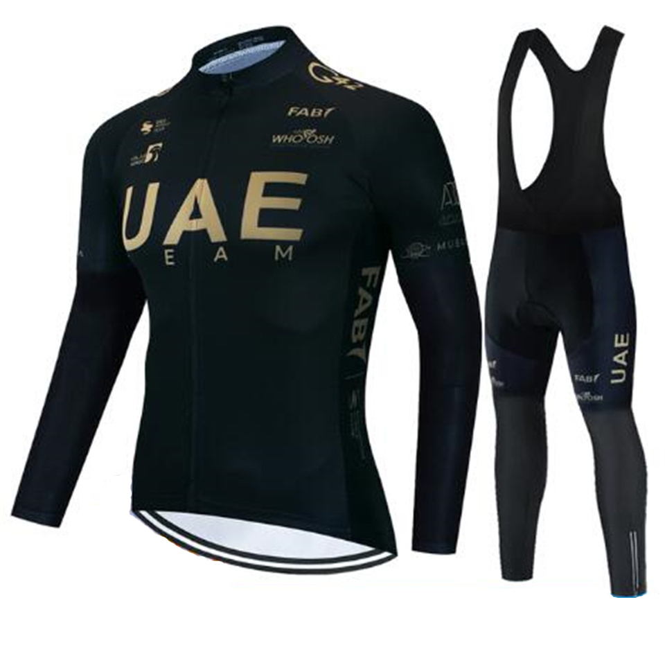 Mountain Biking Apparel - Uae Team Autumn Cycling Jersey Set