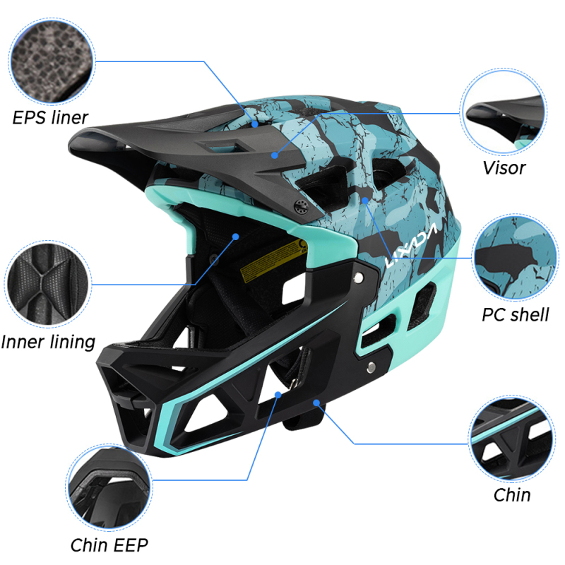 Full Face Mountain Bike Helmet - Mountain Biking Helmet Full Face avaliação e preço
