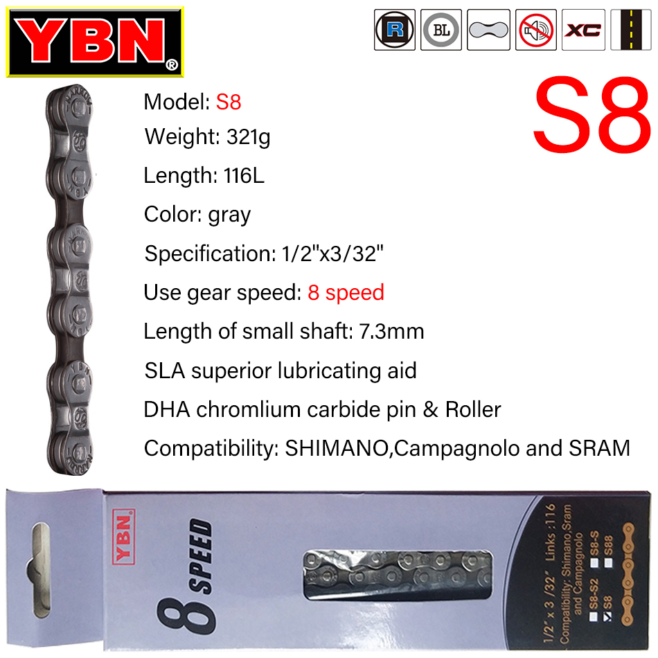 YBN Bicycle Chain 8/9/10/11/12 - Cassette 11 Speed avaliação e preço