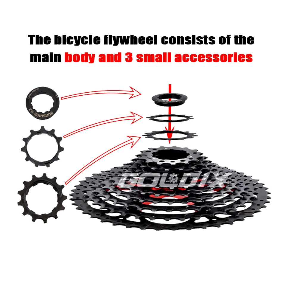 SUNSHINE Bicycle Cassette Blac - Cassette 11 Speed avaliação e preço