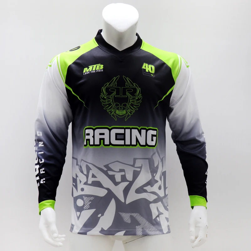 Long Sleeve Quick Dry MTB Jers - Mountain Biking Long Sleeve Shirt avaliação e preço