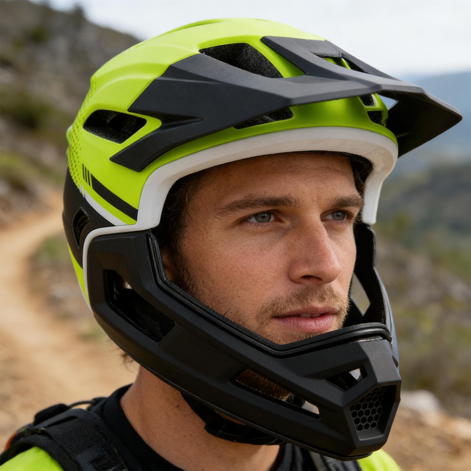 Mountain Bike Full Face Helmet - Mountain Biking Helmet Full Face avaliação e preço