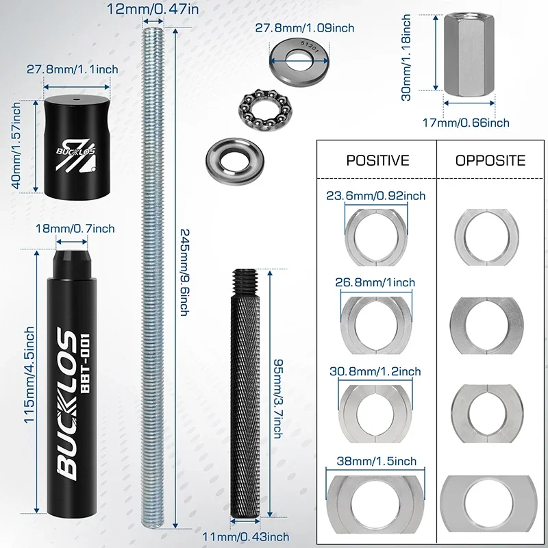 BUCKLOS Bicycle Bottom Bracket - Bottom Bracket Press avaliação e preço