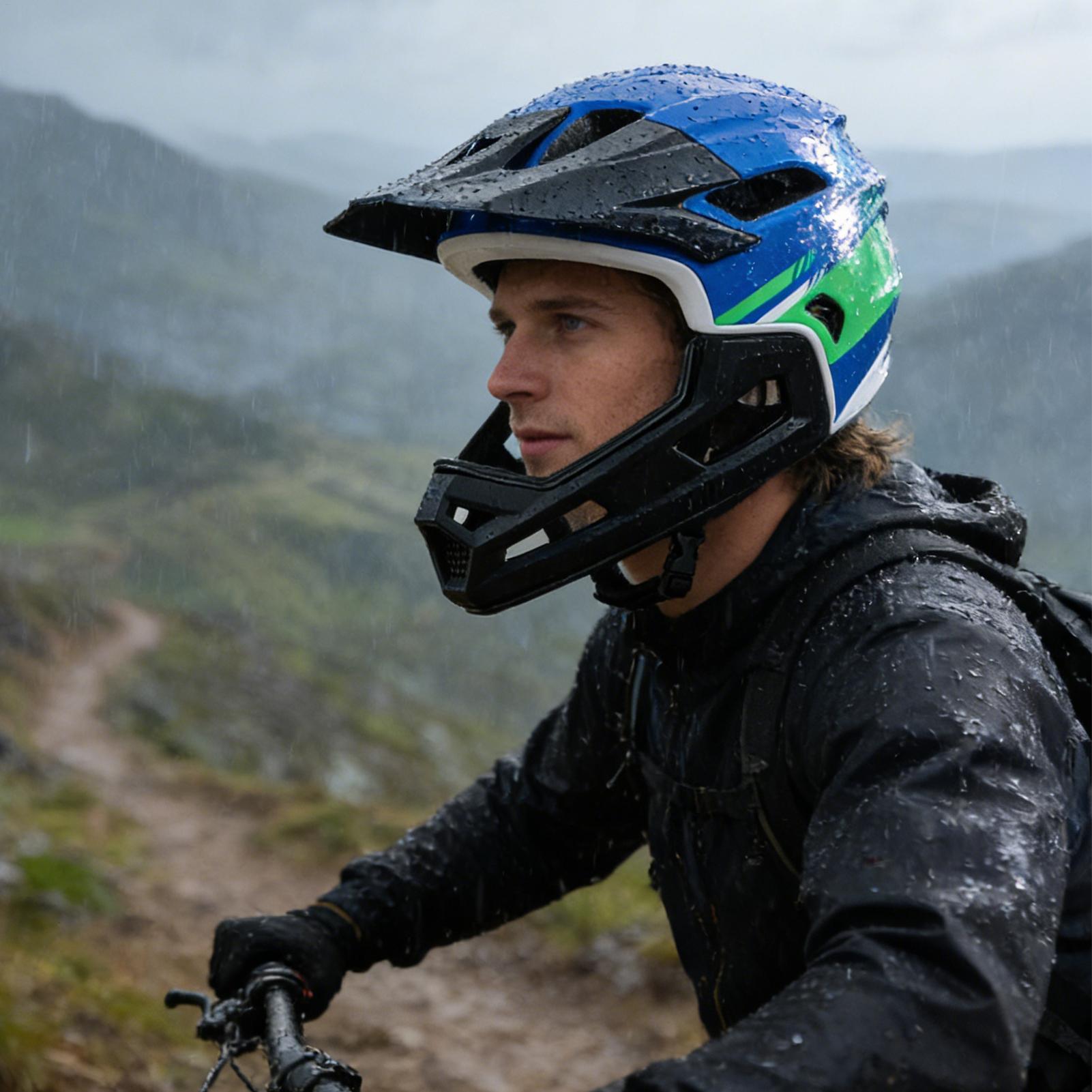 Full Face Mountain Bike Helmet - Mountain Biking Helmet Full Face avaliação e preço