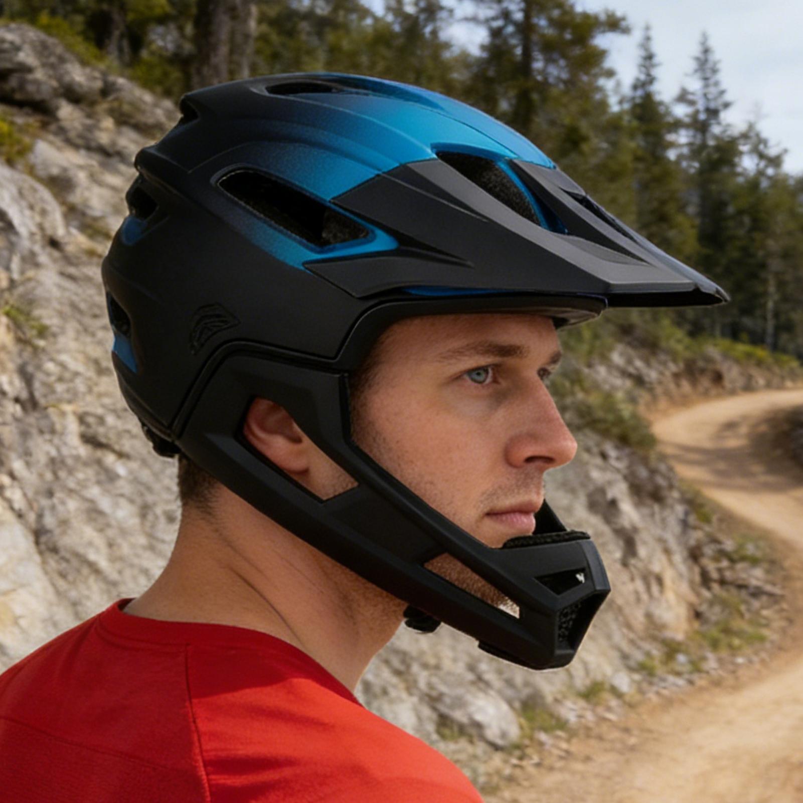 Detachable Full Face Bicycle H - Mountain Biking Helmet Full Face avaliação e preço